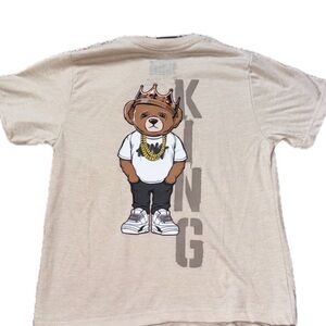 BOYS Hustling Teddy Bear Streetwear Cotton Blend Soft T-Shirt sz 4 NWT Nordstrom